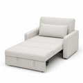 Rozkładana sofa tkaninowa beżowa 200x90x85 cm