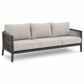 Stalowa sofa ogrodowa z poduszkami poliestrowymi