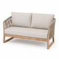 2-osobowa sofa ogrodowa z drewna teak i poliestru