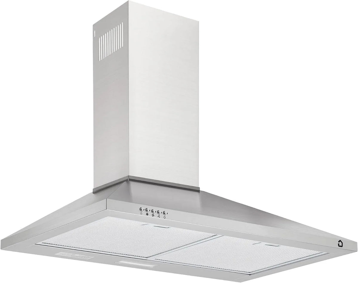 Acekool okap kuchenny, 75 cm, ewakuacja i recykling, 3 prędkości, montaż ścienny, stal nierdzewna, 450 CFM, diody LED, filtry chicane