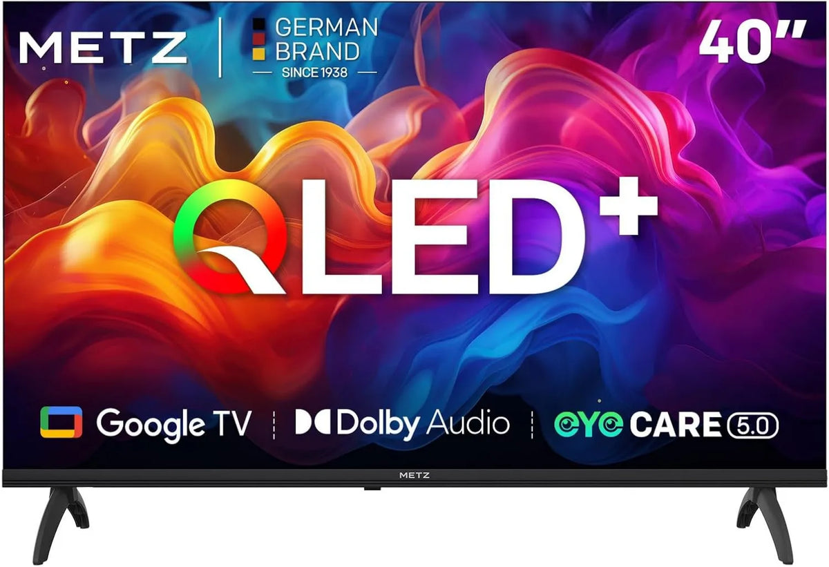 Metz telewizor, Google 40MQF7000Z Smart TV, 40 cali, TV, QLED, HDR, dźwięk Dolby, Bluetooth, Full HD, 100, Smart TV FHD, 1 Tuner do pielęgnacji oczu DVB- T / T2, S2 CI + DVB-T/T2