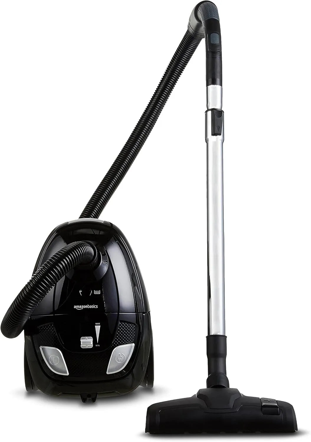 Amazon Basics odkurzacz tradycyjny, Odkurzacz z workiem, 1, 5 l, 700 W, czarny, filtr HEPA, ssanie aparatura elektryczna