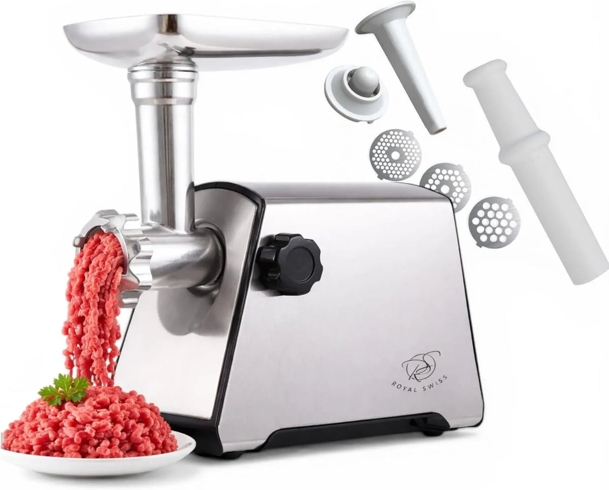 Royal Swiss maszynka do mięsa, Meat maszyna, Silnik, 1800 W, Grill, Profesjonalne, Stal nierdzewna, Kuchnia