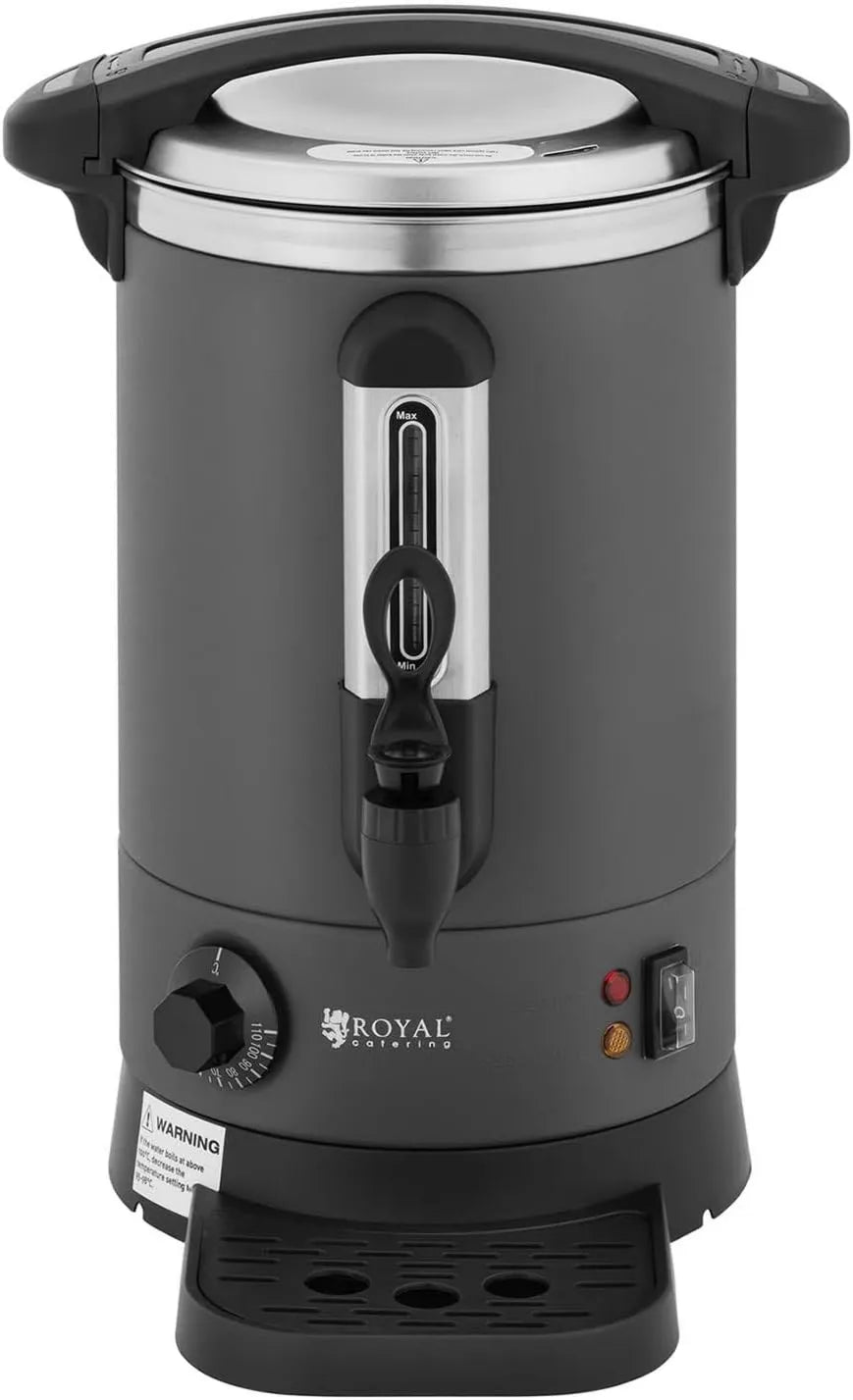 Helloshop26, Odciek, 6, 1 l, szary, dozownik ciepłej wody 6, 1 l 1500 W szary zasobnik odwadniający 14 _ 0004292