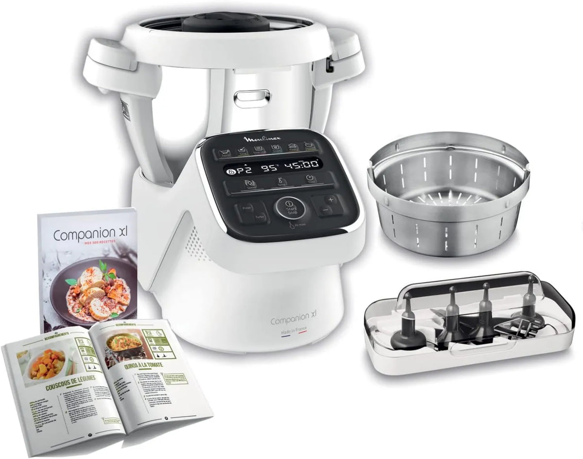Moulinex robot kuchenny, HF80CB10, 4, 5 l, 1550 W, 12 programów, para, COMPANION XL Robot wielofunkcyjny Bol kucharski 4