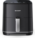 Sharp frytkownica beztłuszczowa, Ostry fryter powietrza, 5, 5 l, 1650 W, 8 programów, czarny