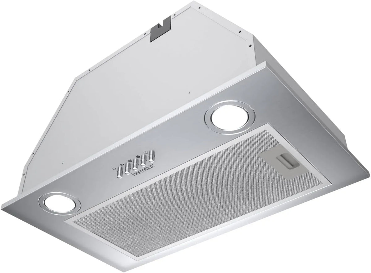 Hermitlux okap kuchenny, 52 cm, 750 m3 / h, 68 dB, klasa energetyczna A, ewakuacja i recykling, oświetlenie LED, 3 prędkości, do zabudowy m3/h