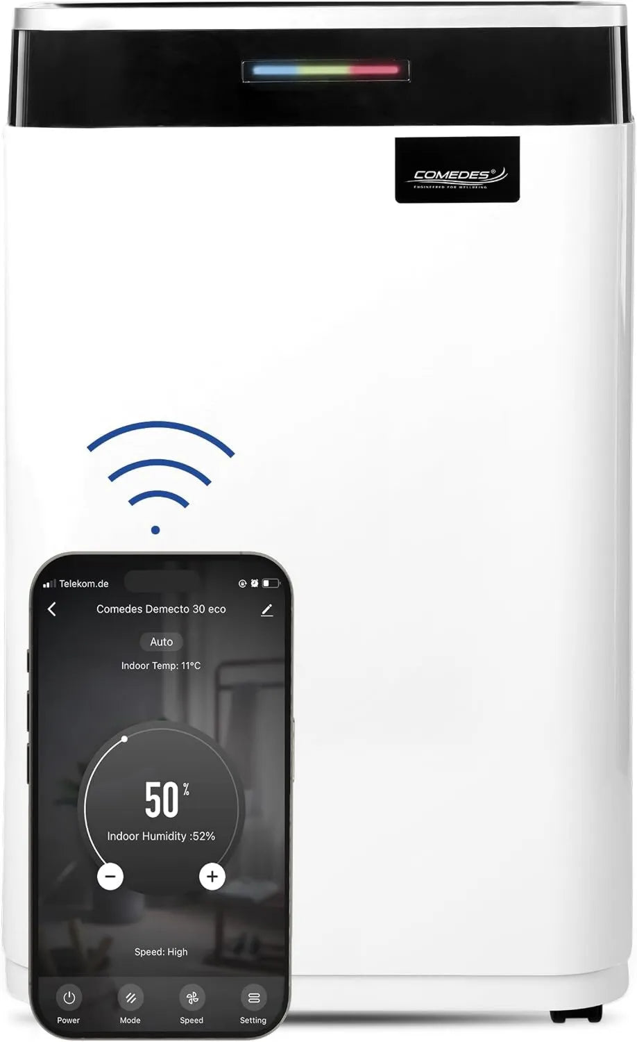 Comedes osuszacz powietrza, 24-godzinny osuszacz, WiFi, aplikacja, Demecto 30 eco WiFi, App Compatible, 25 h l/24