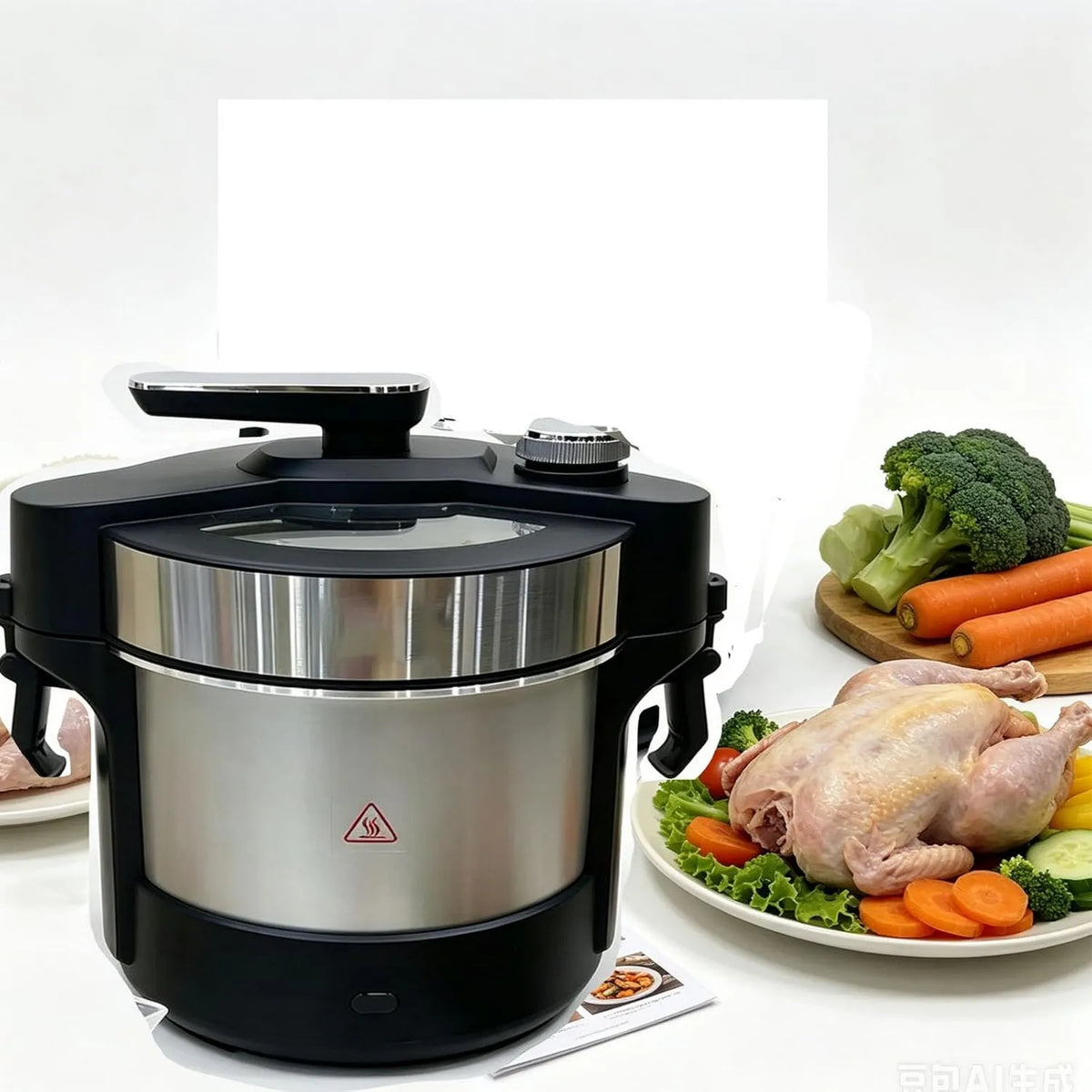 GENERIC, akumulator maszyna, Robot, 6 l, 1000 W, licznik czasu, Stal nierdzewna, dla Fufu i Amala