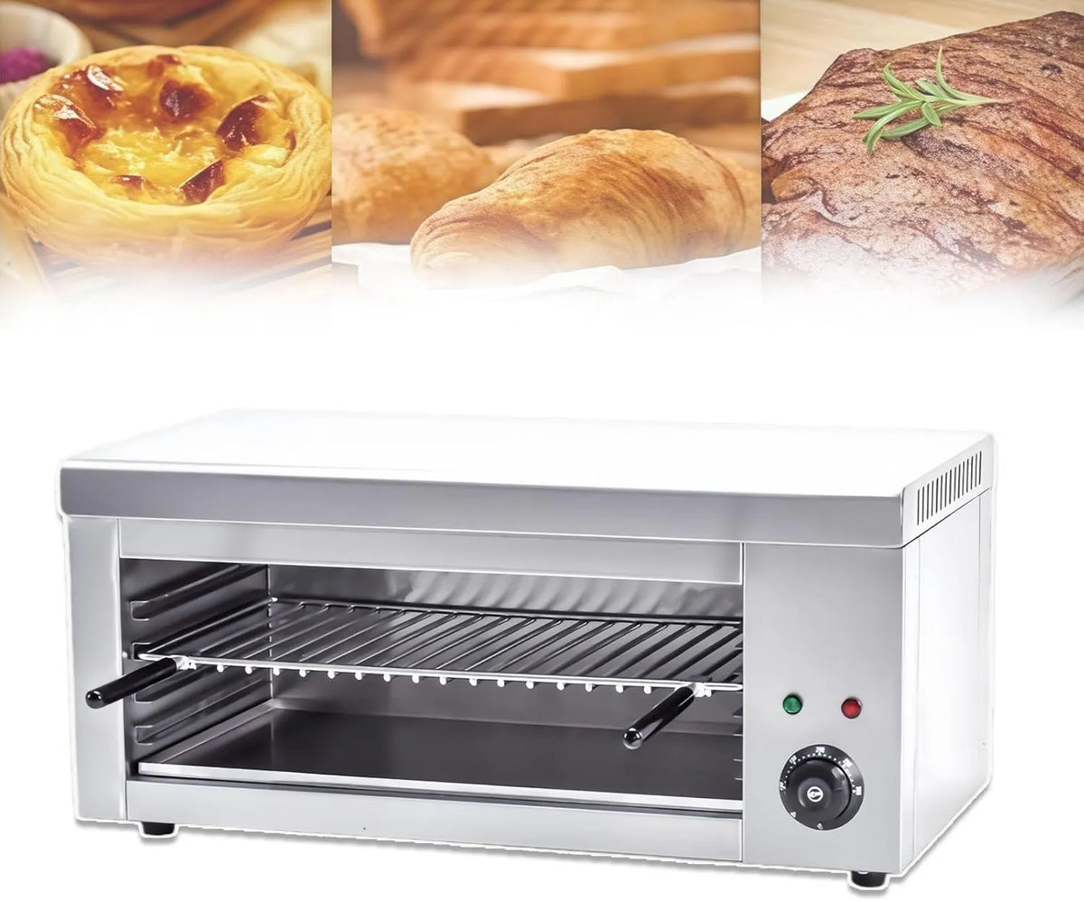 Glowdora grill elektryczny, Elektryczny mini piekarnik do pizzy, 2000 W, grill, termostat, profesjonalny, dla Les Pizzas, Les Poulets Rôtis et Les Steaks