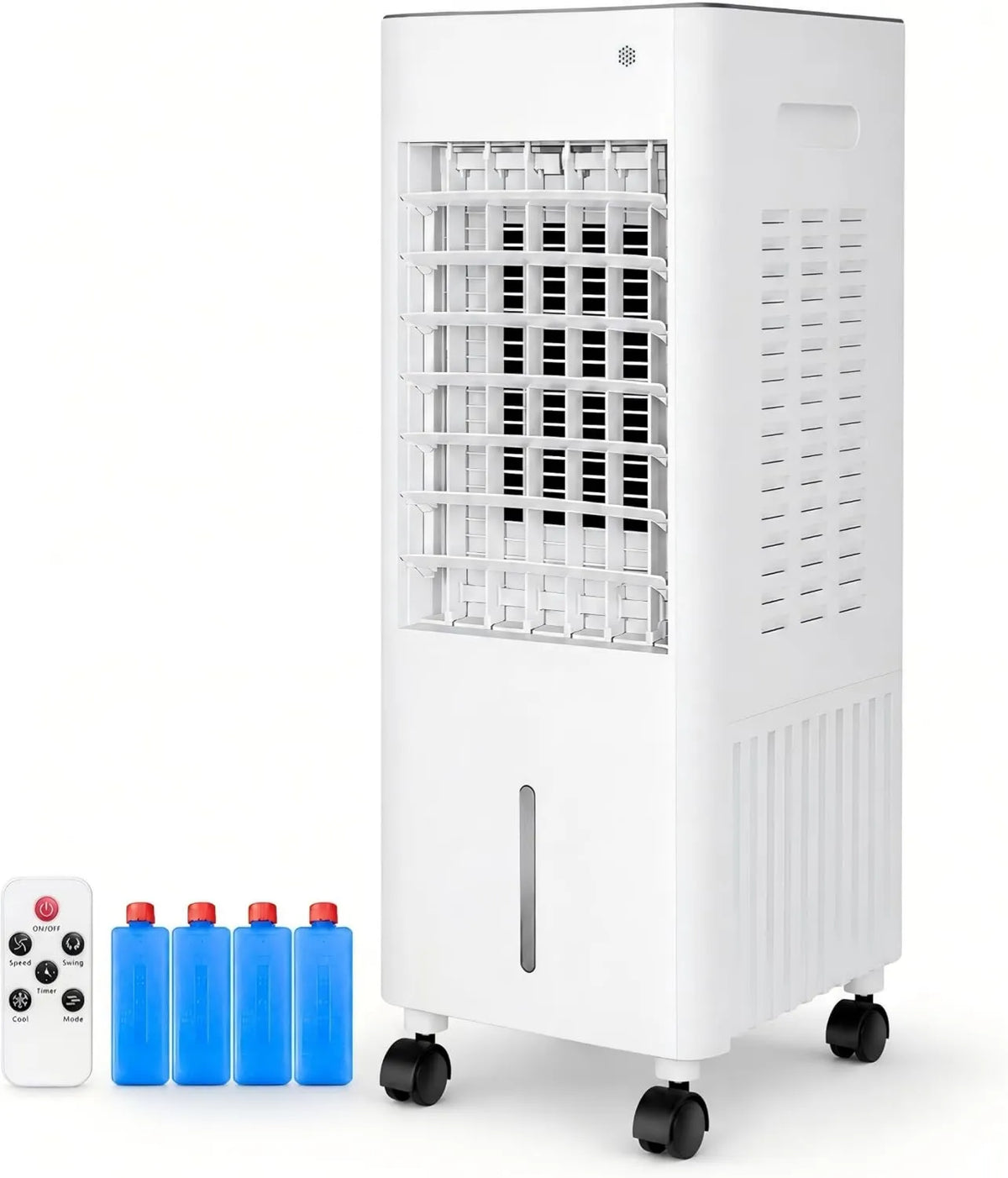 YCKJXSMA klimatyzator przenośny, 4- in-1, 12 l, minutnik, biały, zdalny sterownik i minutnik 7.5h: programowanie 4-en-1