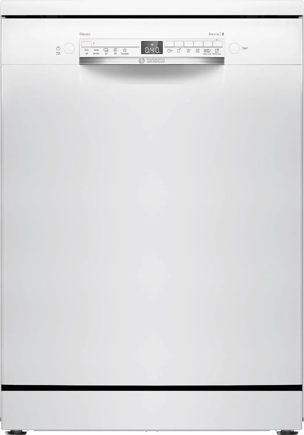 Bosch zmywarka wolnostojąca, SMS2HTW02E Zmywarka do naczyń, 60 cm, stojąco-stojąco, biała, seria 2