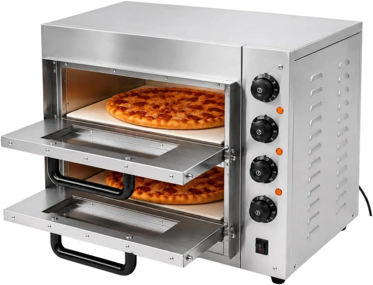 Mqwdxzfes piec do pizzy, Pizza piekarnik elektryczny, 3000 W, licznik, profesjonalny, stal nierdzewna, do domu, kuchnia