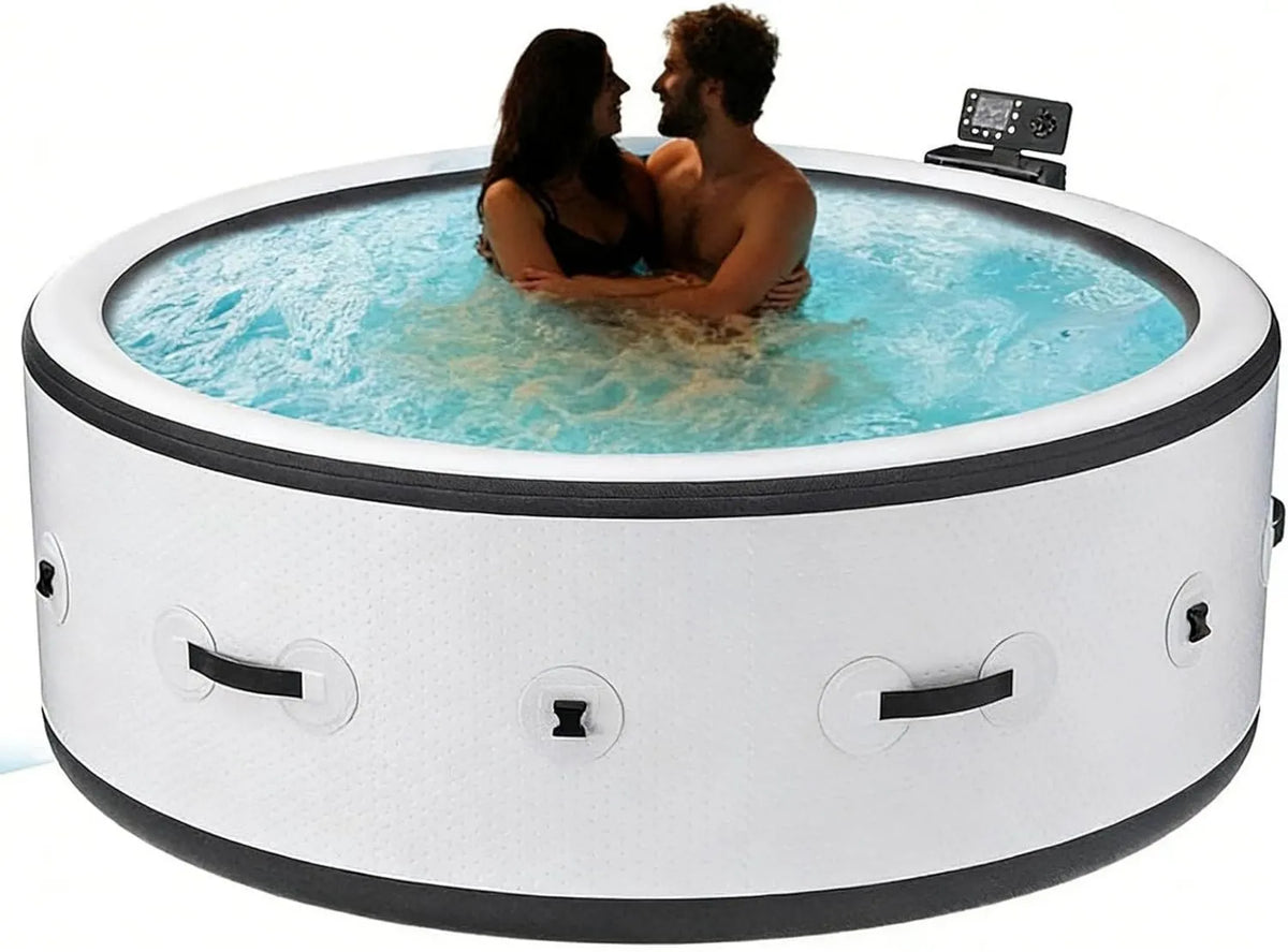 X 206 basen ogrodowy, 2500 W, 71 cm, 206 X 71 cm, Wanna Dmuchana O Mocy 2500 W, Wanna Z Hydromasażem Z Funkcją Masażu I Basenem Spa Dla 4-6 Osób