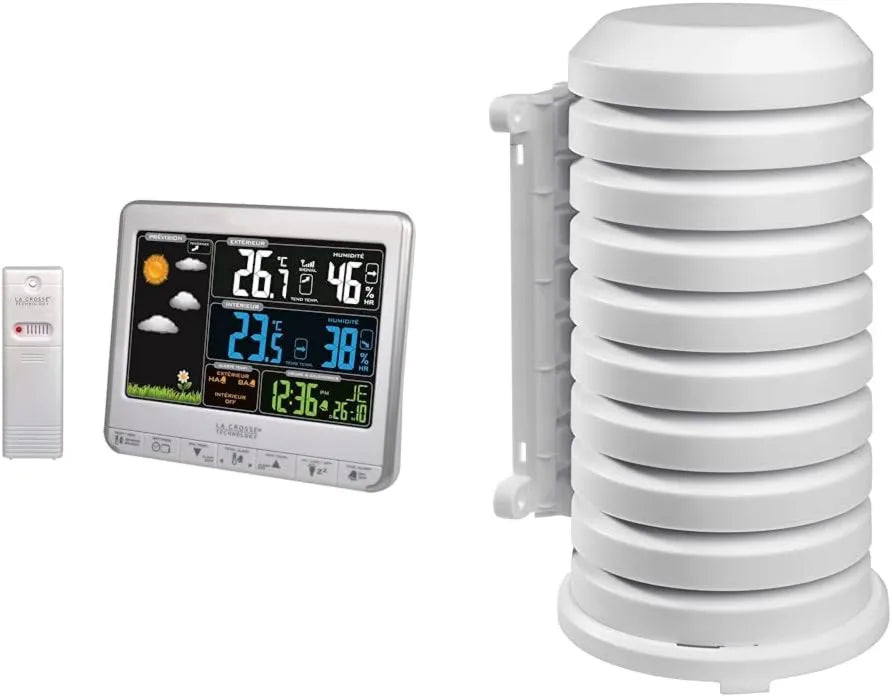 La Crosse Technology, WS6826 Stacja, bezprzewodowa stacja meteorologiczna, 10, 2 x 9, 5 x 17, 5 cm, biała, do artykułu i nadajnika TFA Dostmann 98.1114.02