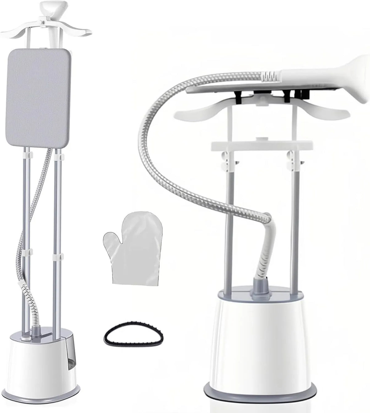 CISSIYOG parownica do ubrań, 45 g / min Steamer Defroiseur, pionowy Defroiseur, 2000 W, zbiornik wodny 2, 5 litrów, Wysokość regulowana, Eliminuje Foldy i działa na wszystkich 45 g/min