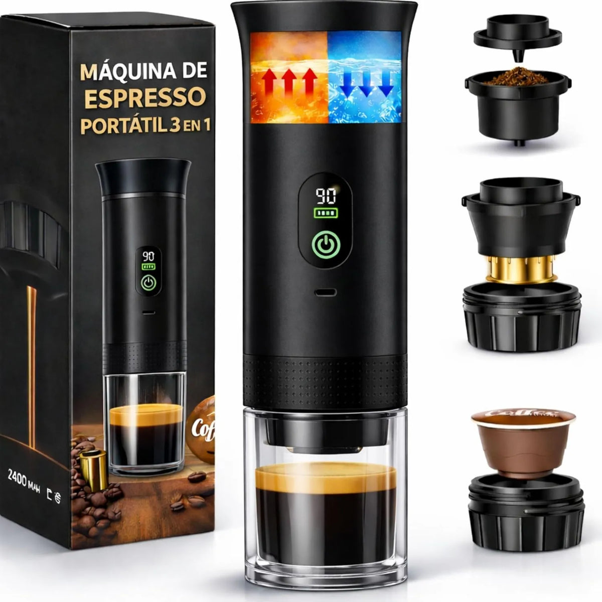 Genzo, Nespresso Elektryczny ekspres do kawy, Przenośny, Ulepszona wersja 2026