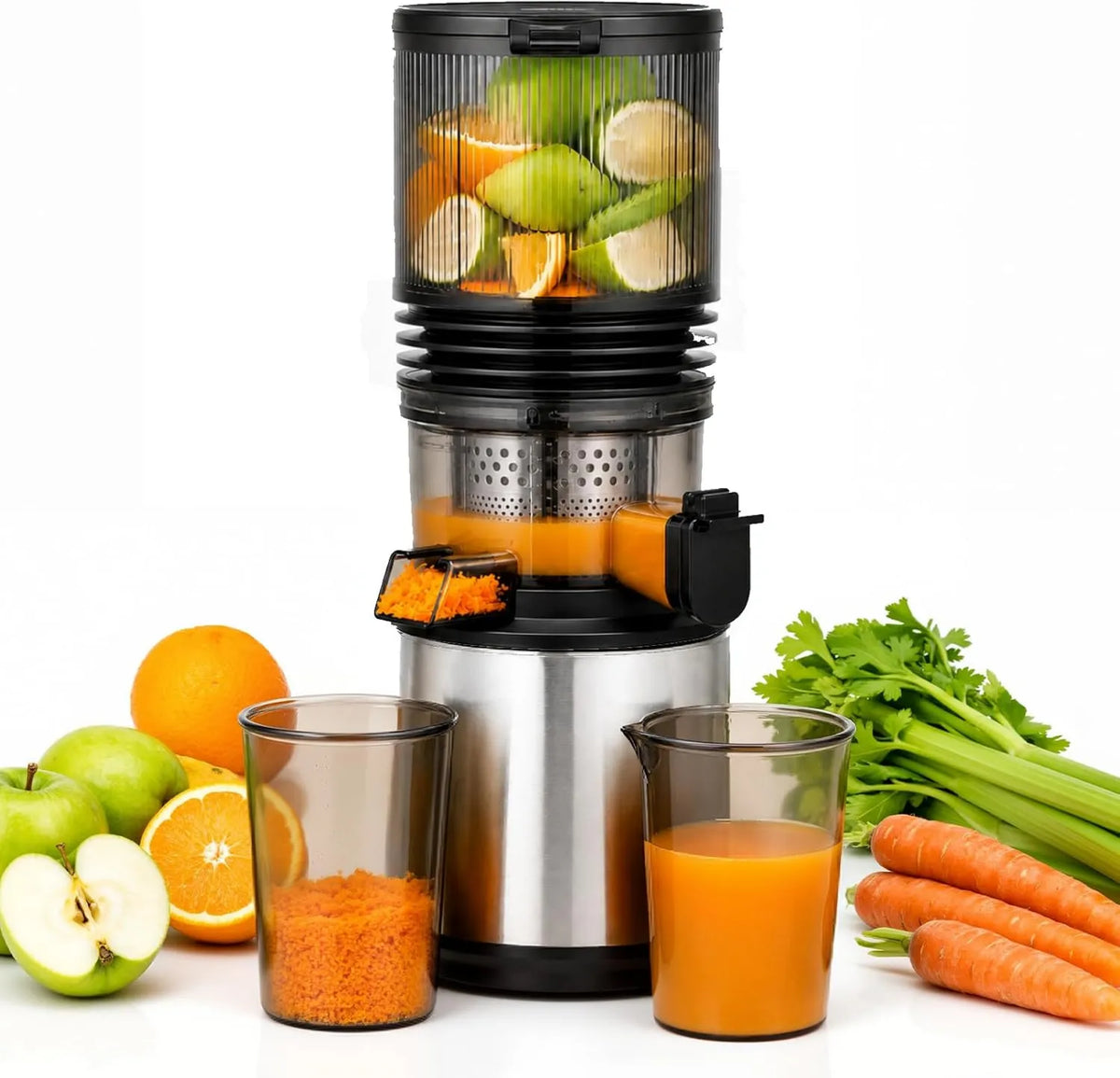 AMZCHEF, Wyciąg z soku, 2 l, 45 dB, XXL 158, tłumik