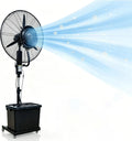 Lsoiup, Klimatyzator, 200 cm, 42 l, Ø 81 cm, 3 prędkości, oscylacja automatyczna, oscylacja 90 °, wentylator 42 l na piechotę z kołami