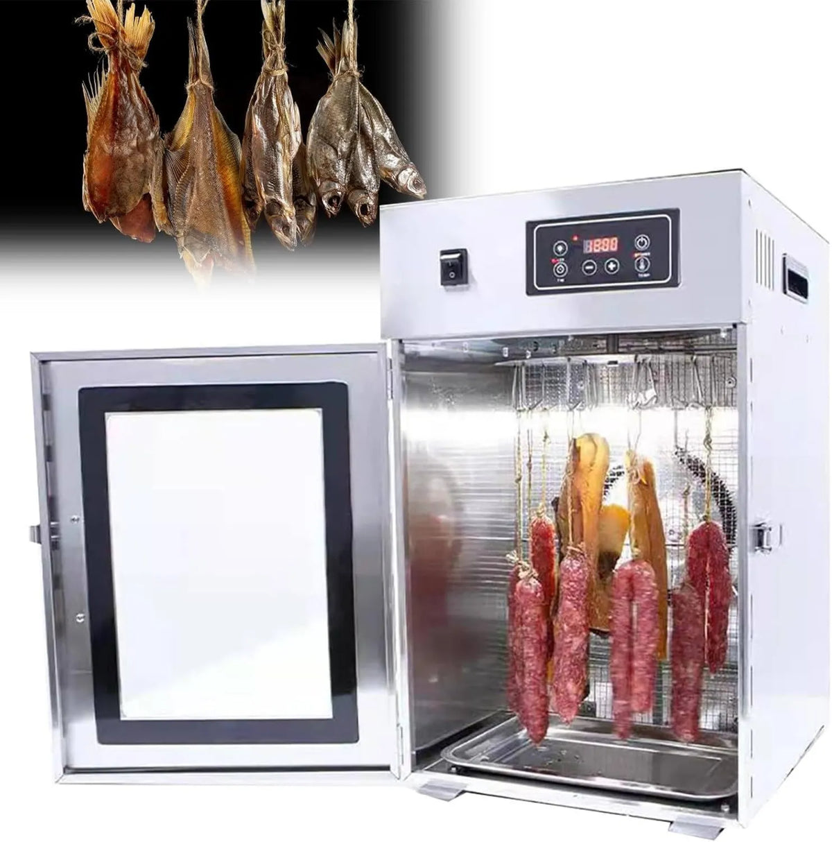 ZXINXIN suszarka do żywności, Suszarka, odwodniona żywność, 800 W, dotyk, licznik, profesjonalny, kiełbaski
