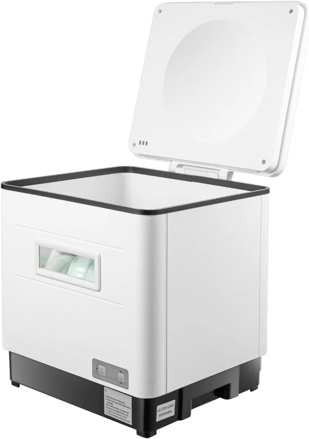 buedmsk zmywarka wolnostojąca, Zmywarka, 800 W, 3 programów, przenośne, stal nierdzewna, do apartamentów, akademików i RV, Pranie, Desinfektlon, Magazynowanie