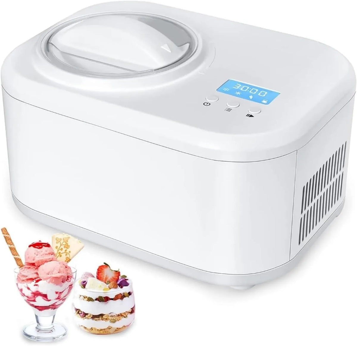 GXGSDM, z ekranem LED, do automatycznego sorbetière do domu, szybka produkcja w 30 minut, 3 tryby, 1000 ml
