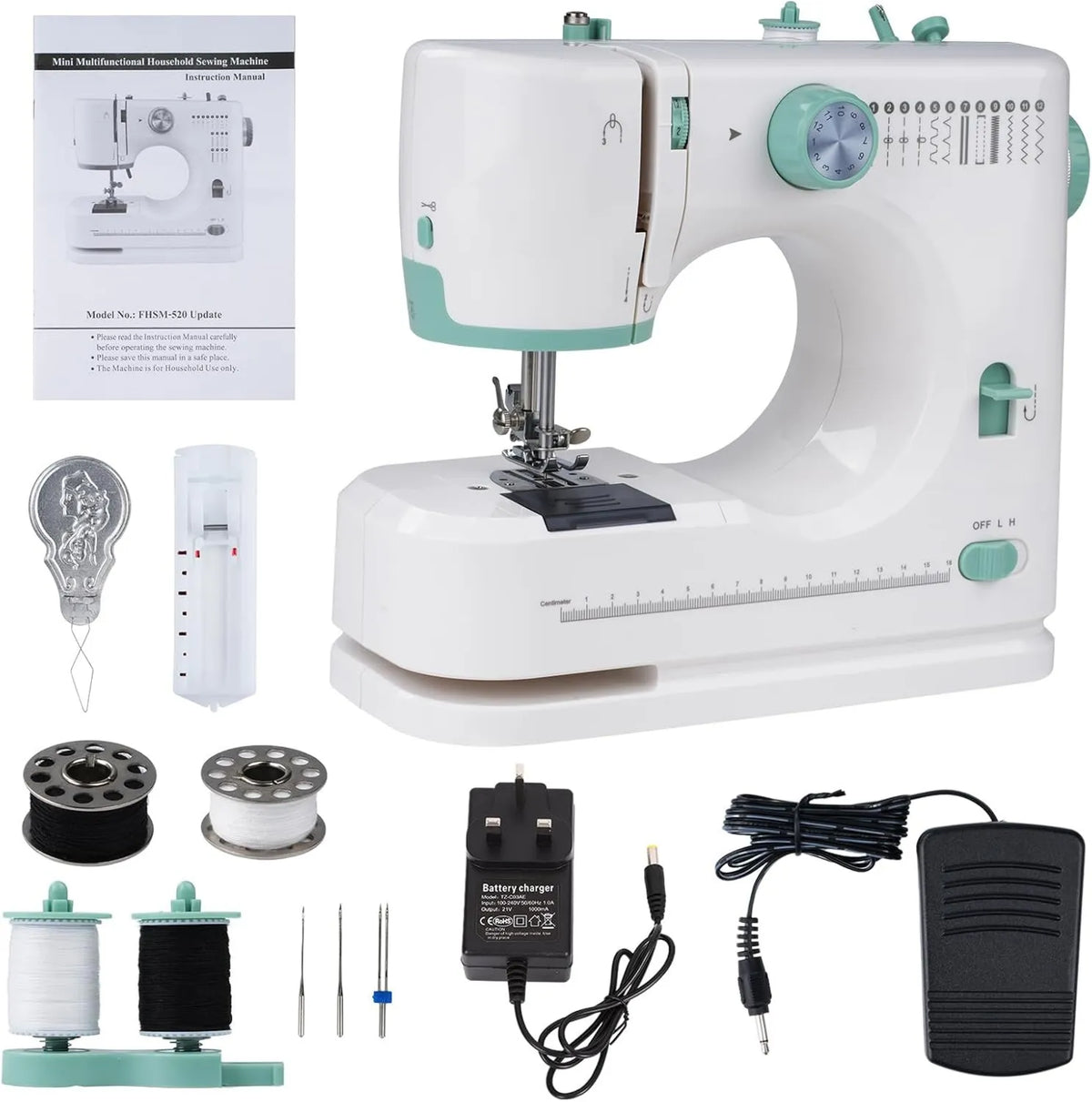 mindmed elektroniczna maszyna do szycia, maszyny do szycia, stół, elektryczna maszyna do szycia, 25 cm, 14 sztuk, niebieski