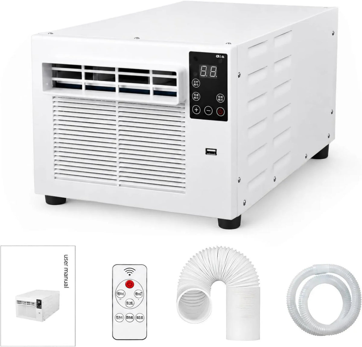 HCAUYNN klimatyzator przenośny, Klimatyzator, 750 W, 280 W, 16 do 32°C, 45 dB, licznik czasu, ekran LED, biurko do 4 m², licznik 1-12H