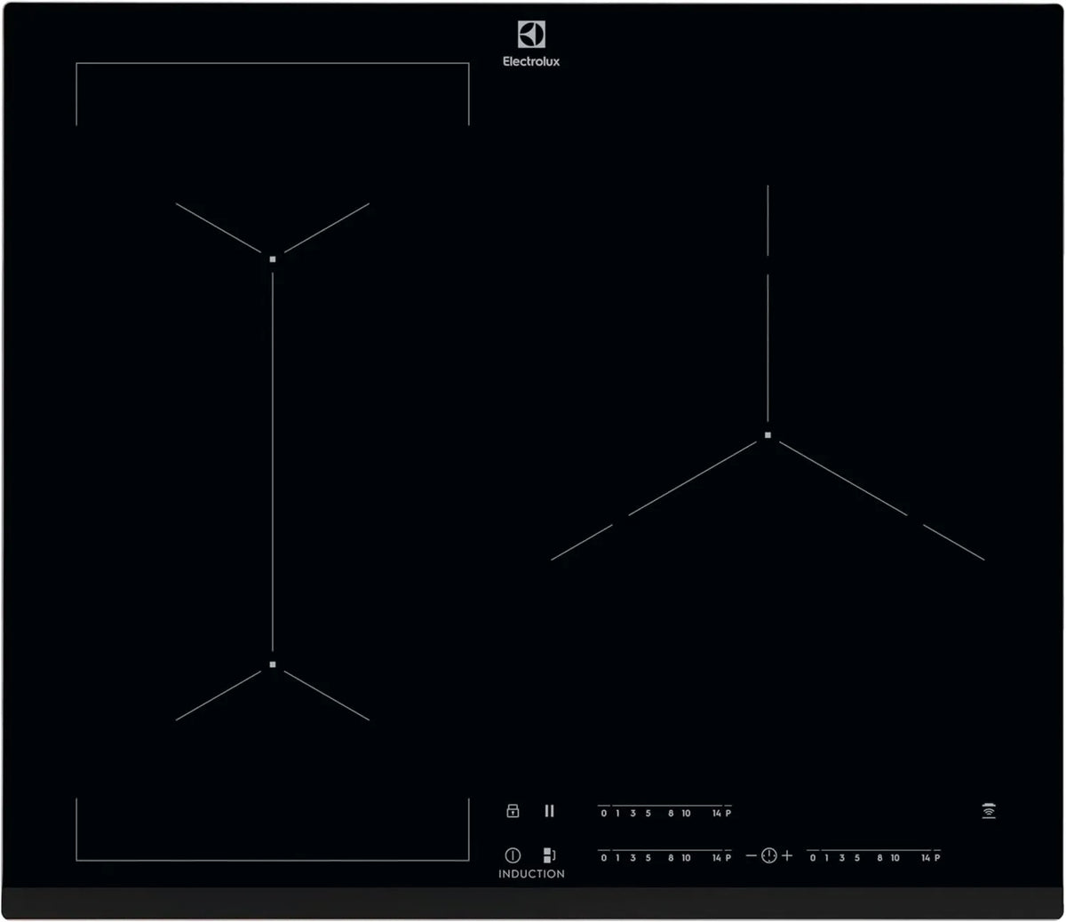 Electrolux płyta grzewcza, Model EIV63343, Stolik kuchenny indukcyjny 59 cm 3 Światła 7200 w Flexinduction czarny - EIV63343