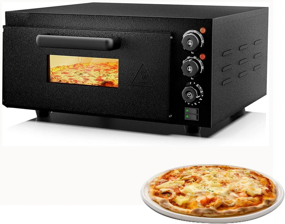 BDJSN piec do pizzy, Pizza piekarnik elektryczny, 1800 W, 50 do 350°C, licznik czasu, profesjonalny, stal nierdzewna, Pizza kuchenka Dla jaj