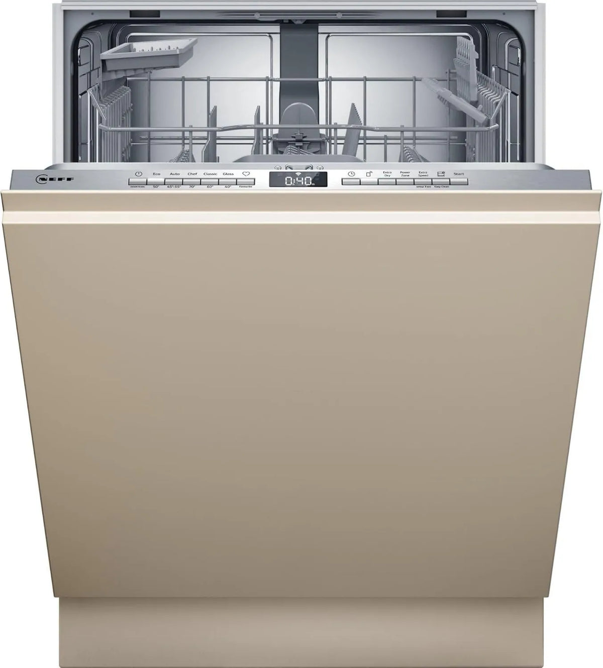 NEFF S155HTX04E N 50 zmywarka, 60 cm, 46 dB, 81,5 cm, inteligentna zmywarka do naczyń, zmywarka do naczyń z koszem na sztućce
