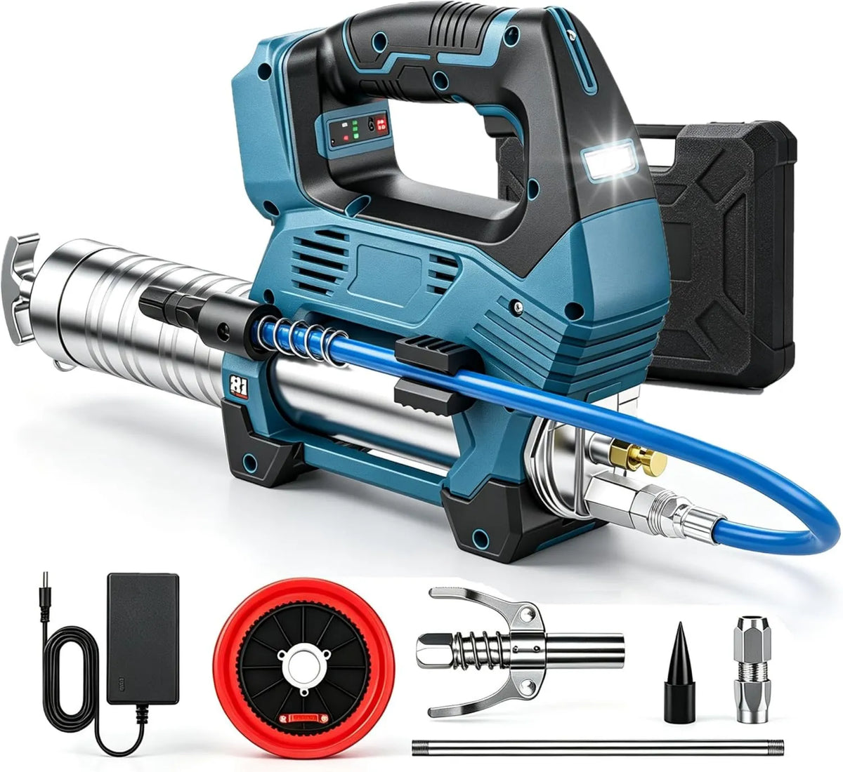 LIROPAU, Bateria Makita, 18 V, 000 PSI, bezprzewodowy, do smaru luzem i tuby do masła