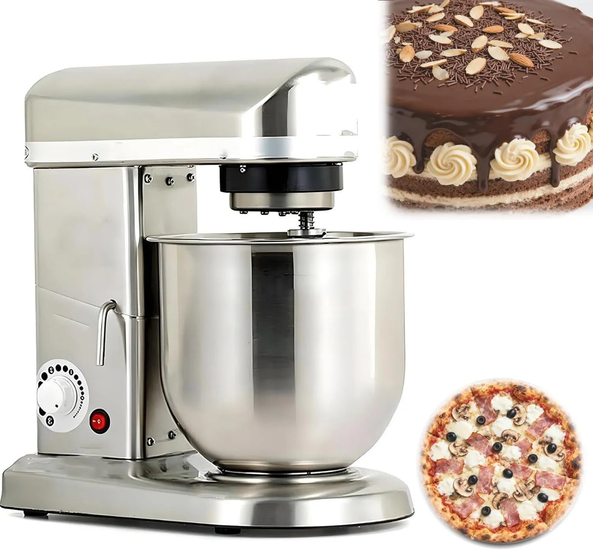 QuinteZhenTially robot kuchenny, Stół, Robot, 7 l, ciasto, 3 prędkości, profesjonalny, restauracja